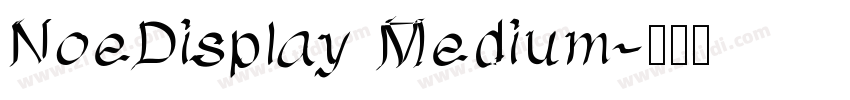 NoeDisplay Medium字体转换
